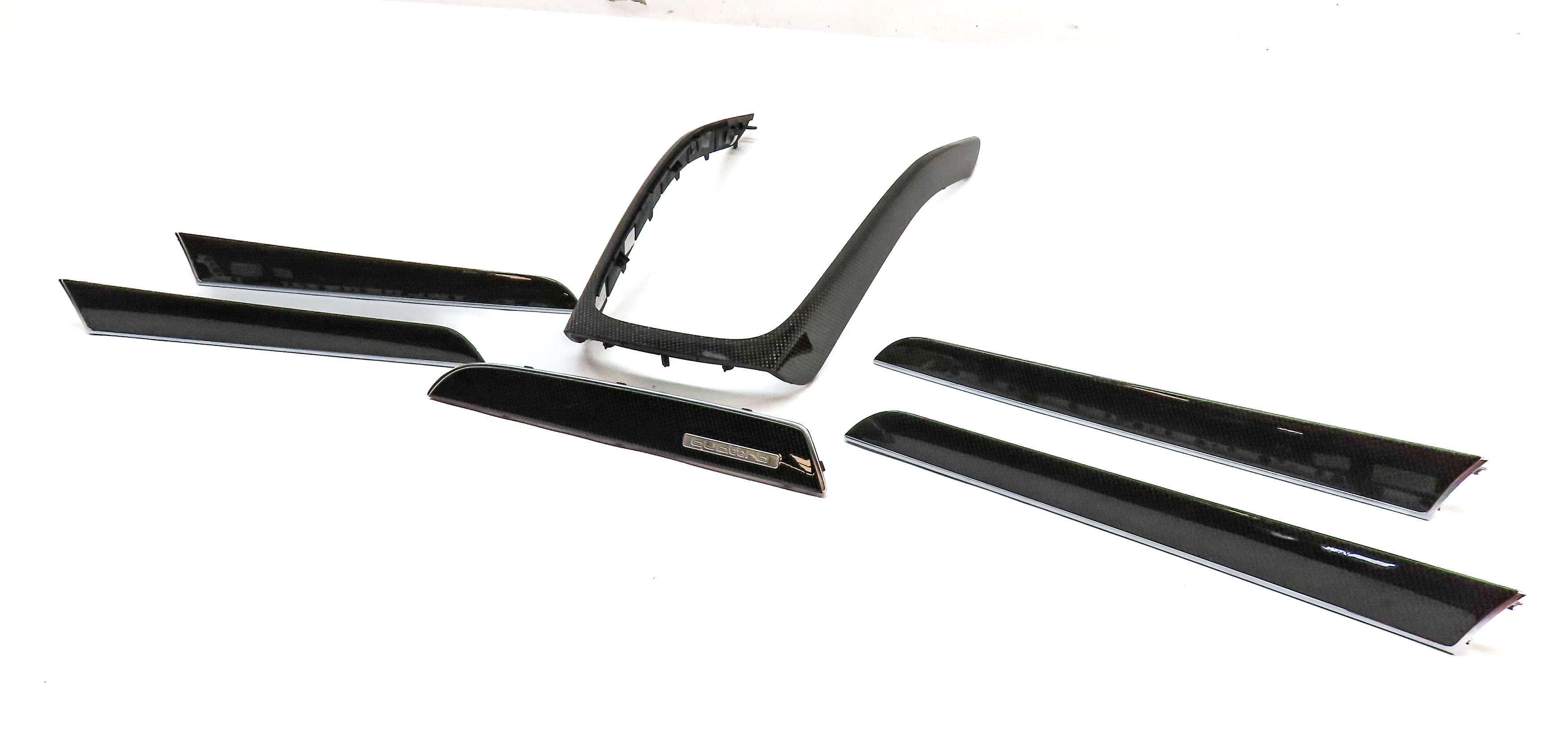 2013 AUDI S4 (B8 8K) INTERIOR DASH CENTER CONSOLE DOOR TRIM SET/6 (Carbon) — exact item pictured